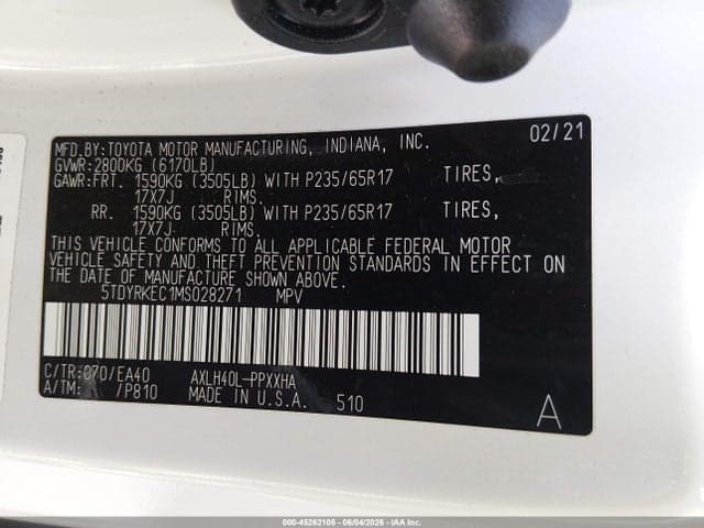 2021 TOYOTA SIENNA XLE 9
