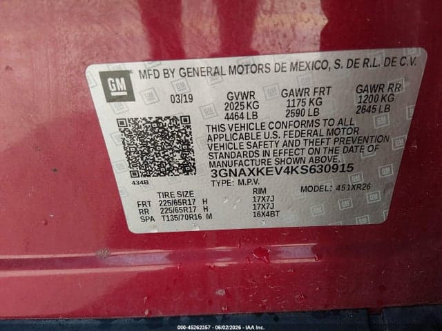 2019 CHEVROLET EQUINOX LT 9