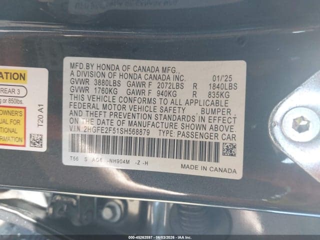 2025 HONDA CIVIC SPORT 9
