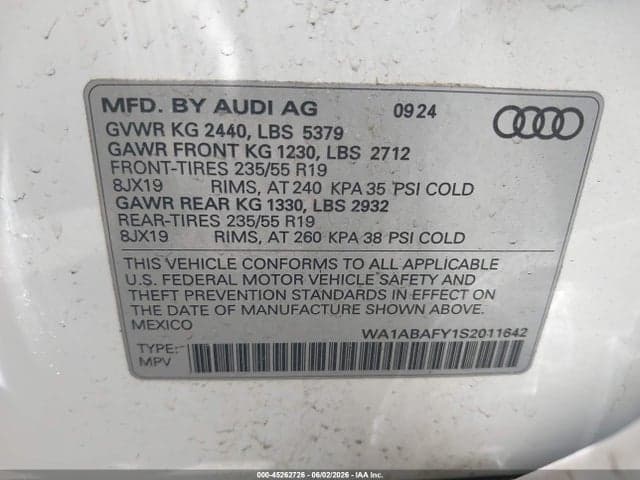 2025 AUDI Q5 PREMIUM 40 TFSI QUATTRO S TRONIC 9