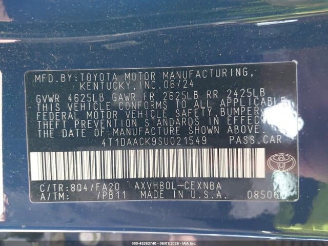 2025 TOYOTA CAMRY LE 10