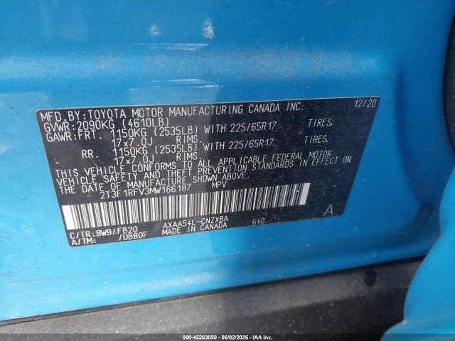 2021 TOYOTA RAV4 LE 9