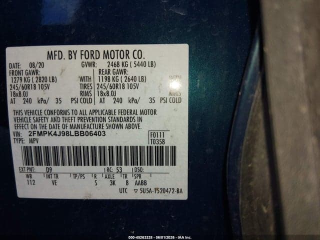 2020 FORD EDGE SEL 9