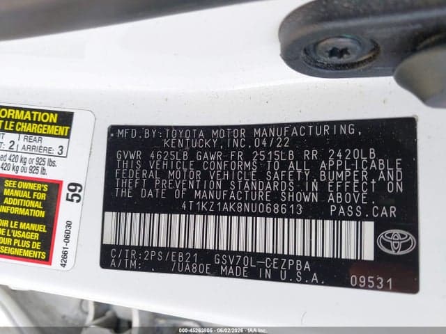 2022 TOYOTA CAMRY TRD 9