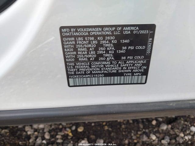 2023 VOLKSWAGEN ATLAS CROSS SPORT 3.6L V6 SE W/TECHNOLOGY 9