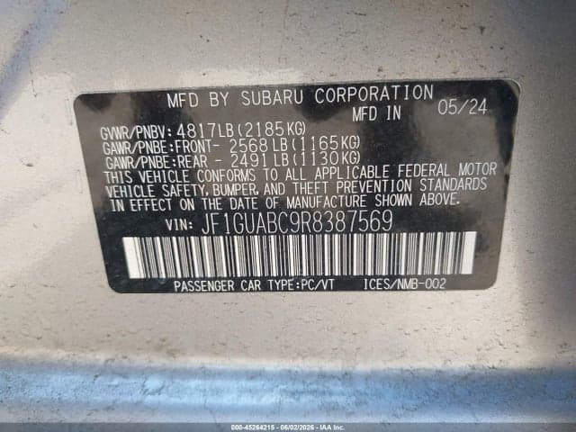 2024 SUBARU IMPREZA BASE 5-DOOR 9