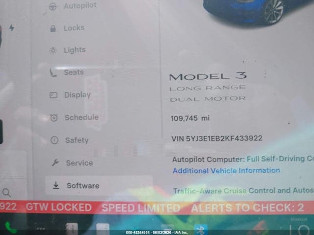 2019 TESLA MODEL 3 LONG RANGE/PERFORMANCE 7