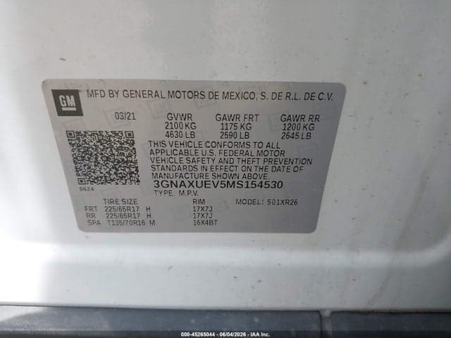 2021 CHEVROLET EQUINOX AWD LT 9
