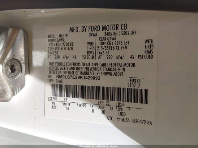 2019 FORD TRANSIT CONNECT XL 9