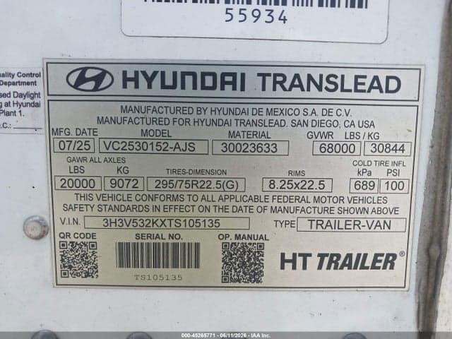 2026 HYUNDAI TRANSLEAD INC UNKNOWN 9