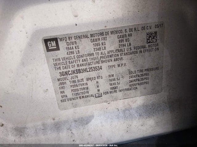 2017 CHEVROLET TRAX LS 9