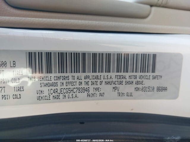 2017 JEEP GRAND CHEROKEE 9