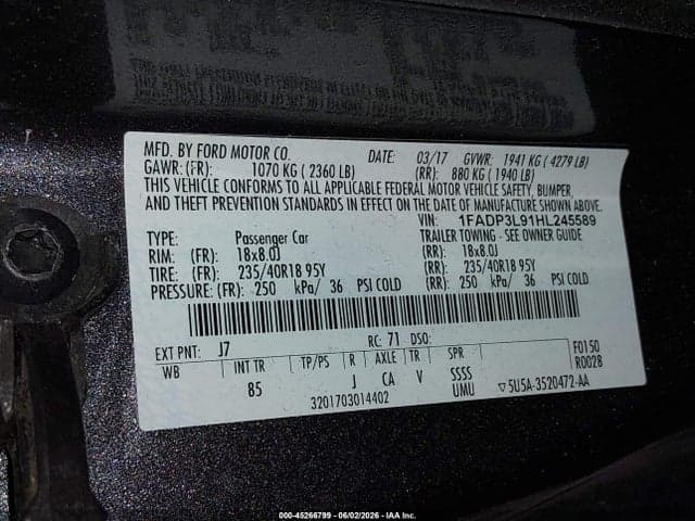 2017 FORD FOCUS ST 9