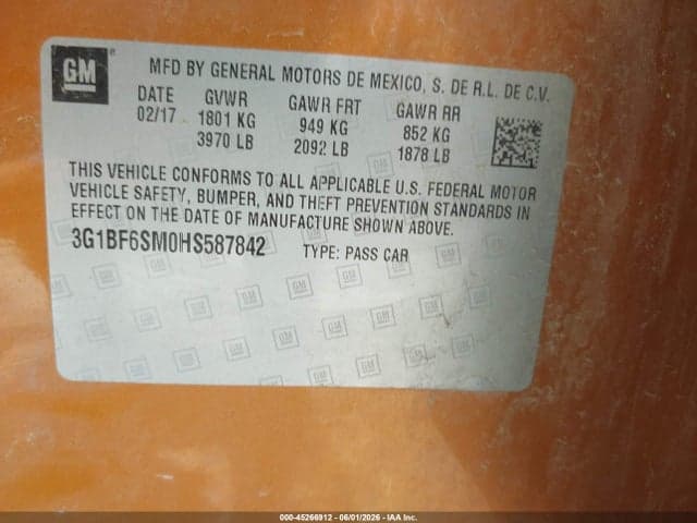 2017 CHEVROLET CRUZE PREMIER AUTO 9
