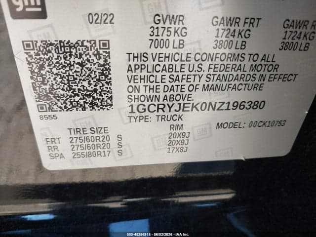 2022 CHEVROLET SILVERADO 1500 LTD 4WD STANDARD BED LT WITH 2FL 9