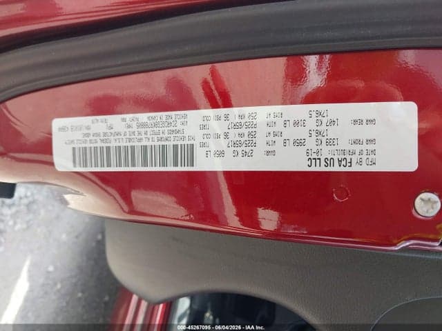 2019 DODGE GRAND CARAVAN GT 9