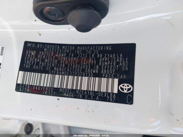 2026 TOYOTA COROLLA LE 9