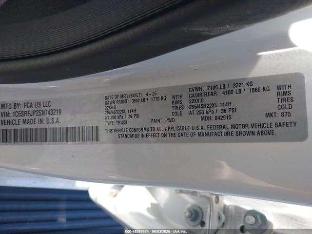2025 RAM 1500 LARAMIE 4X4 5'7 BOX 9