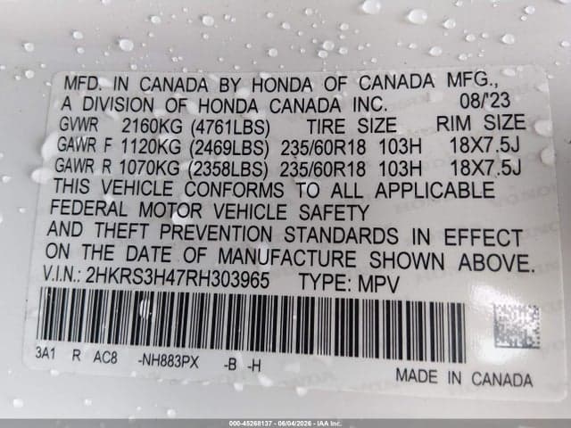 2024 HONDA CR-V EX 2WD 9