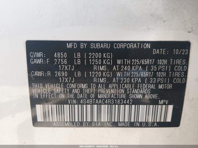 2024 SUBARU OUTBACK 9