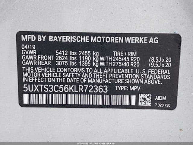 2019 BMW X3 M40I 9