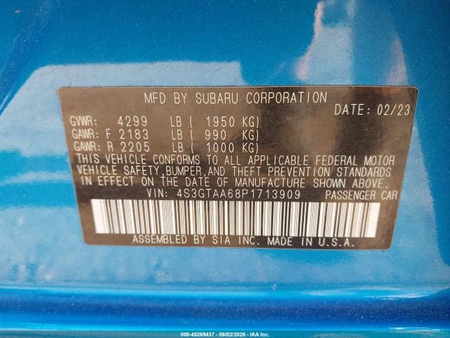 2023 SUBARU IMPREZA BASE 5-DOOR 9