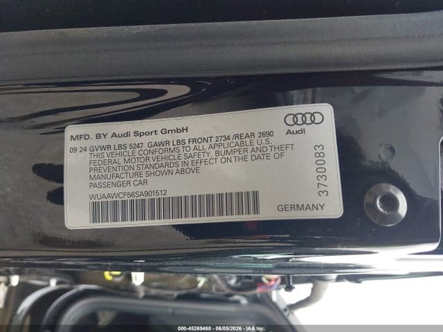 2025 AUDI RS 5 SPORTBACK TFSI QUATTRO TIPTRONIC 9