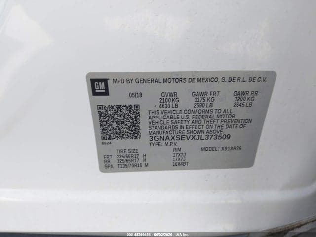 2018 CHEVROLET EQUINOX LT 9