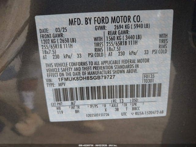 2025 FORD EXPLORER ACTIVE 9