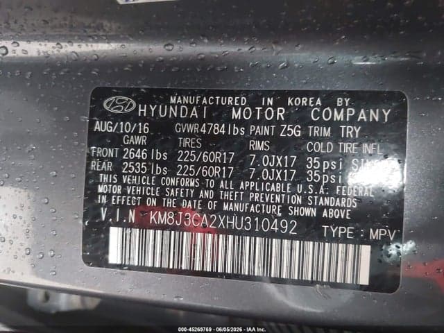 2017 HYUNDAI TUCSON ECO 10