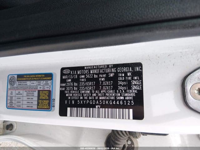 2019 KIA SORENTO 3.3L LX 9