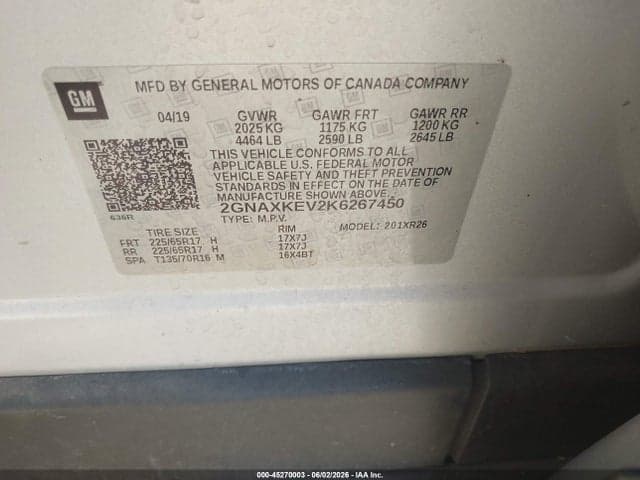 2019 CHEVROLET EQUINOX LT 9