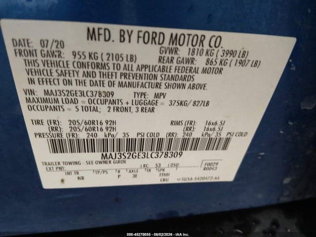 2020 FORD ECOSPORT SE 9