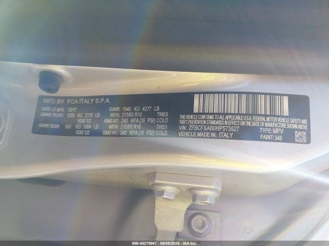 2017 FIAT 500X POP FWD 9