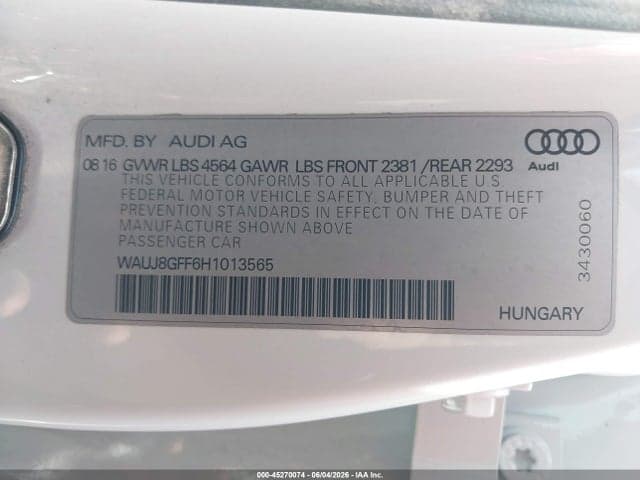2017 AUDI A3 2.0T PREMIUM 9
