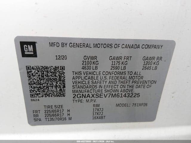 2021 CHEVROLET EQUINOX AWD LS 9