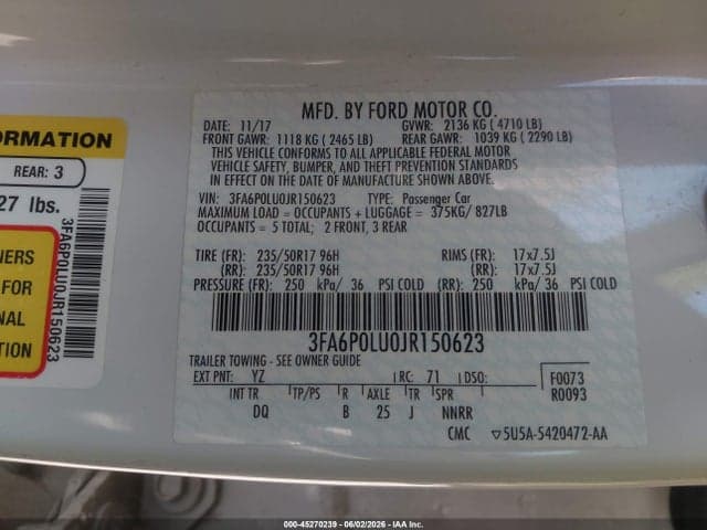 2018 FORD FUSION HYBRID SE 9