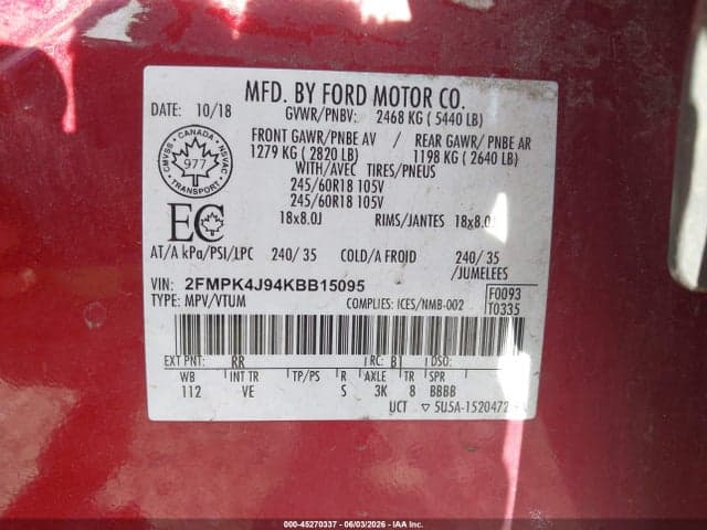 2019 FORD EDGE SEL 9