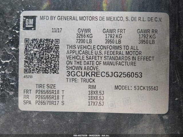 2018 CHEVROLET SILVERADO 1500 2LT 9