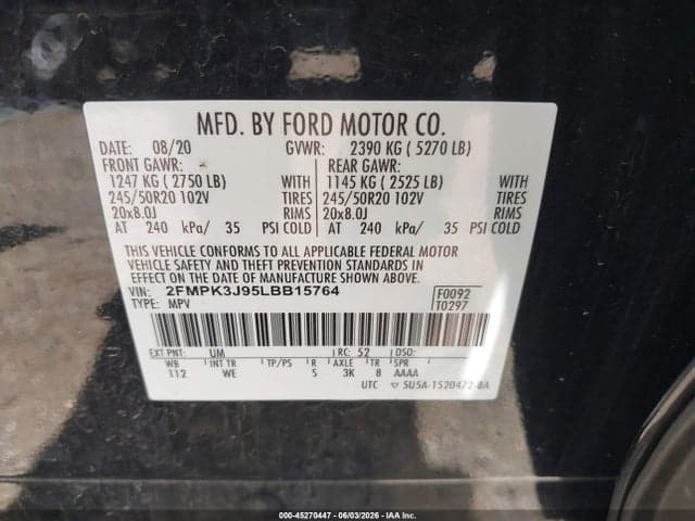 2020 FORD EDGE ST LINE 9