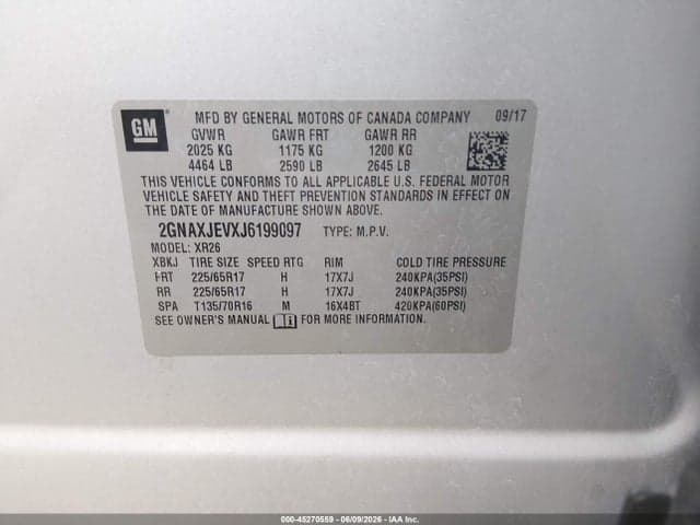 2018 CHEVROLET EQUINOX LT 9