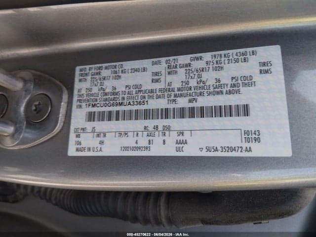 2021 FORD ESCAPE SE 9