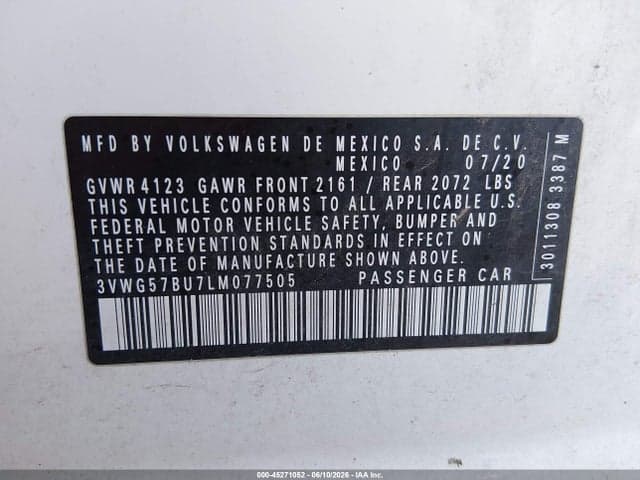 2020 VOLKSWAGEN JETTA 1.4T SEL PREMIUM 9