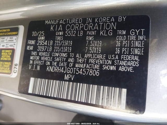 2026 KIA SORENTO HYBRID EX 9