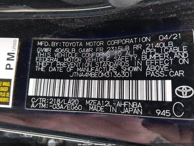 2021 TOYOTA COROLLA XSE 9