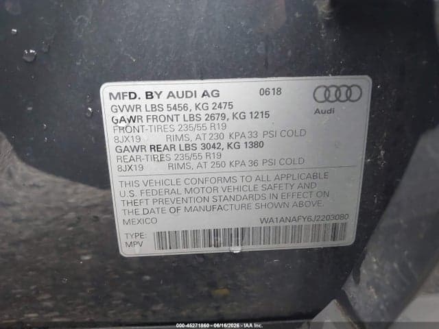 2018 AUDI Q5 2.0T PREMIUM/2.0T TECH PREMIUM 9