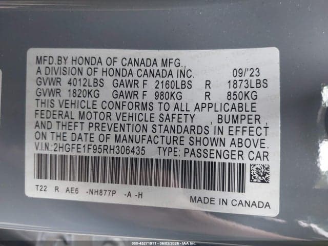2024 HONDA CIVIC TOURING 9