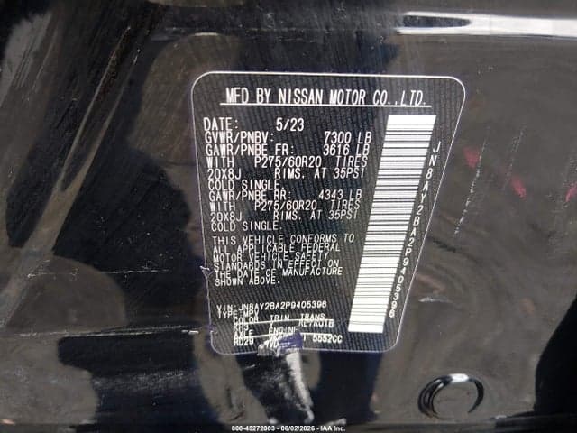 2023 NISSAN ARMADA SL 2WD 9