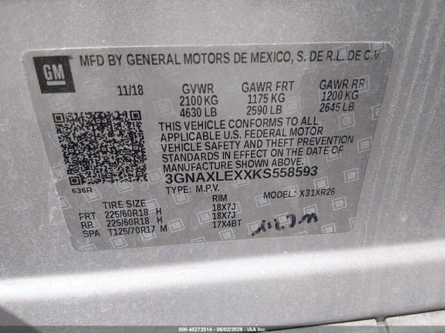 2019 CHEVROLET EQUINOX LT 9