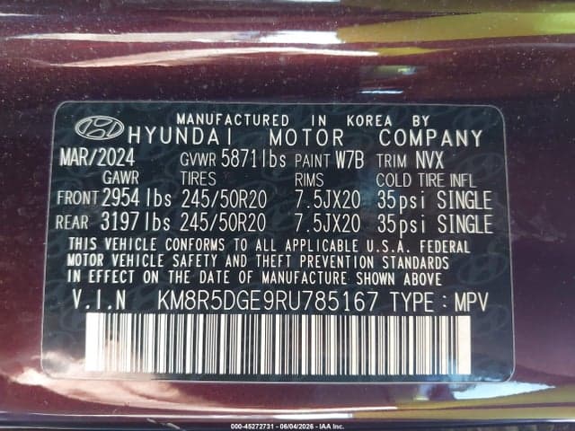 2024 HYUNDAI PALISADE LIMITED 9